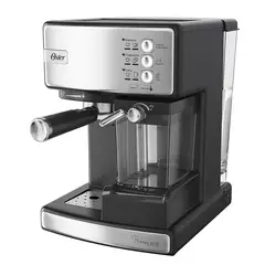 OSTER - Cafetera Espresso PrimaLatte 15 Bares Plateado BVSTEM6603SS