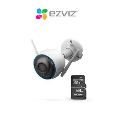 EZVIZ - Cámara de seguridad para el hogar inteligente con wifi H3 2K - + SD 64GB
