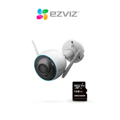 Ezviz - Cámara de seguridad para el hogar inteligente con wifi H3 2K - Ezviz + SD 128GB