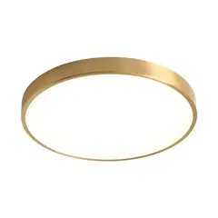 MMDH - Lámpara de techo LED circular con borde metálico 20cm-Dorado