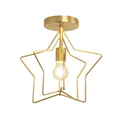 MMDH - Dormitorio nórdico decoración del hogar lámpara de techo oro