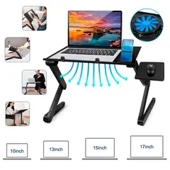 SEISA - Mesa Cooler Para Laptop Con Soporte De Mouse Multifuncional