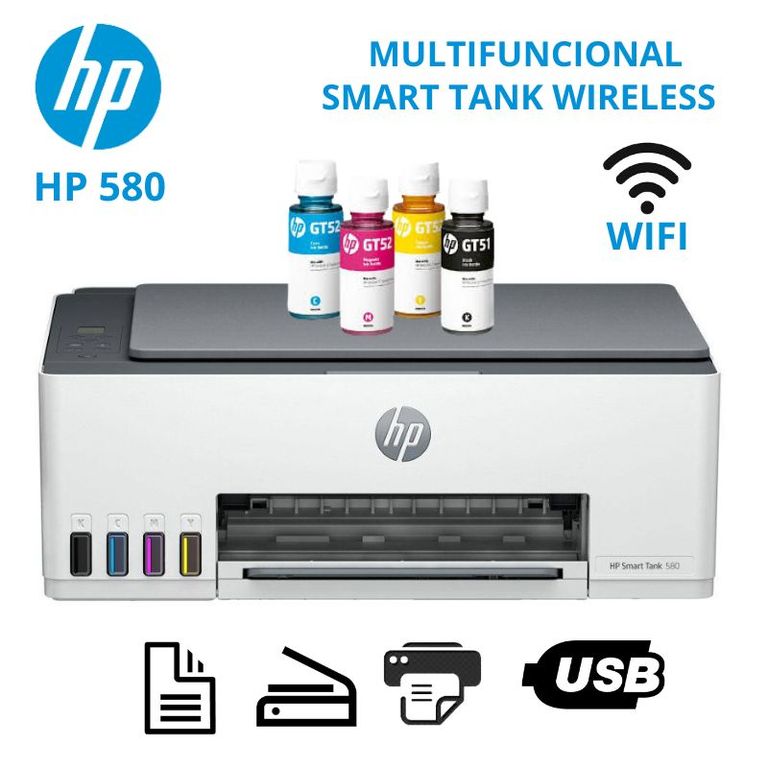 Impresora Multifuncional Smart Tank 580 wifi