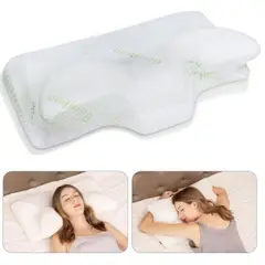 GENERICO - Almohada Ortopédica Viscoelástica para dormir de lado boca abajo y arriba.