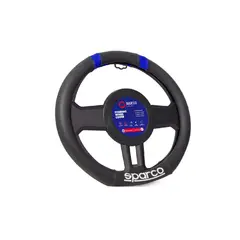 SPARCO - FORRO CUBRE FUNDA TIMON DEPORTIVO CON DETALLE AZUL