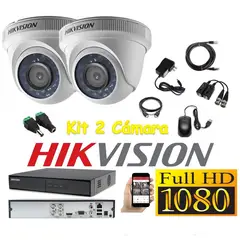 HIKVISION - Kit 2 Cámaras Seguridad Domo Interior FULLHD