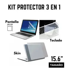 GENERICO - Protector para Laptop Teclado Pantalla y Tapa Skin 15.6 pulgadas