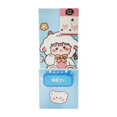 GENERICO - Caja de Organizadores con Llave KAWAII - Celeste