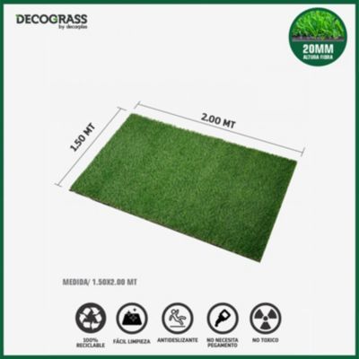 Grass Sintético Decograss Modelo Garden 20Mm Verde 150X200