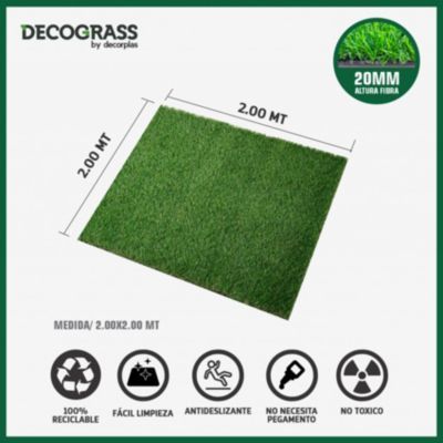 Grass Sintético Decograss Modelo Garden 20Mm Verde 200X200