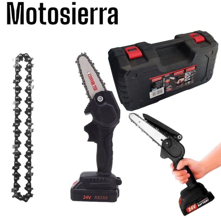 Mini Motosierra Electrica Portatil Inalambrica Cortadora Madera Arbol