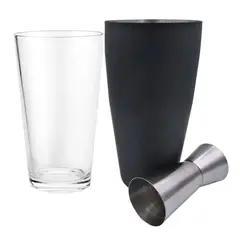 ICHIMATSU - Coctelera Boston Negro con medidor