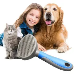 GENERICO - Cepillo para Perros y Gatos con Removedor de Pelo
