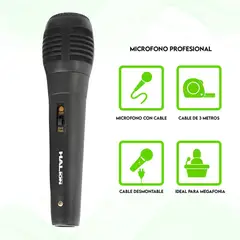 HALION - Micrófono Halion HA-M54 Alámbrico Negro