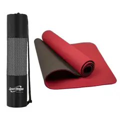 URBAN FIT - Mat Yoga Eco Friendly Reversible + Bolsa transportadora - Rojo