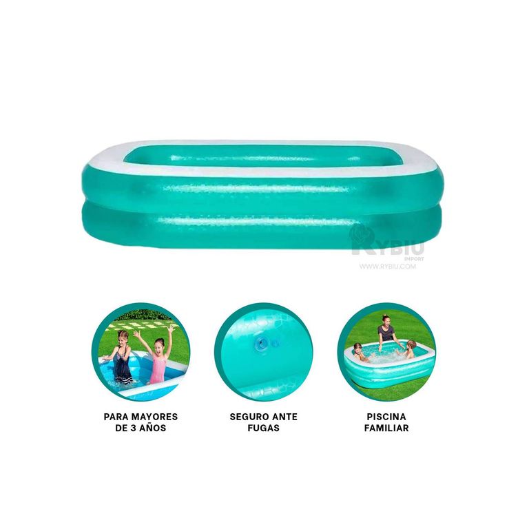 Piscina Inflable Rectangular 200 x 146 x 48 cm