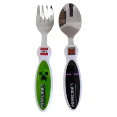 MINECRAFT - Set de Cubiertos Metálicos