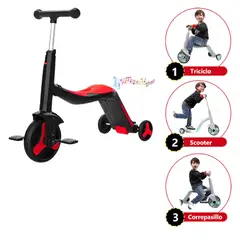 GENERICO - SCOOTER 3 EN 1 /CORRE PASILLOS, TRICILO Y SCOOTER