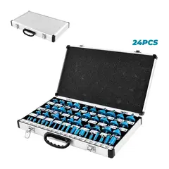 TOTAL TOOLS - SET DE 24 FRESAS PRO 6MM PARA RUTEADORA CANTEADORA TOTAL - TACSR02406