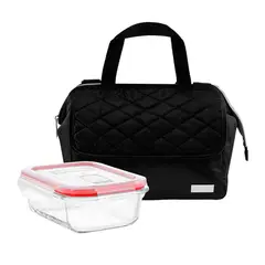 PYREX - Lonchera Ejecutiva Negra Termica + Taper 400ml - 300362