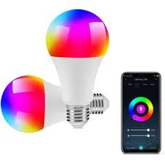 GENERICO - Foco Luz Led RGB WiFi para Alexa y Google 9W 800 Lumens