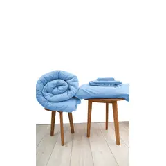 COBITEX HOME - Sábanas + Plumón Hipoalergénico 1 plaza Azul Cielo Cobitex 100% algodón.