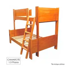 GENERICO - Camarote 1 Plaza 1/2 Ambos Pisos Madera Tornillo