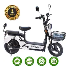 MOVEEN - BICIMOTO ELECTRICA MED URBAN 2 LITHIUM BLANCO + CANDADO CON LLAVE DE REGALO