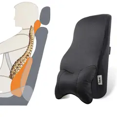 DAUER - DUO cojín de cuello y cojín respaldar Viscogel para auto
