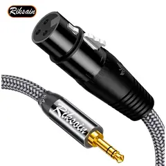 GENERICO - Cable HiFi XLR Hembra 35mm TRS PVC Flexible DJ Micro 120cm