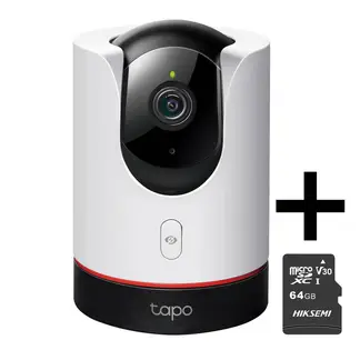 TP LINK - Cámara de Seguridad para el hogar Wi-Fi TAPO C225 MicroSD 64GB