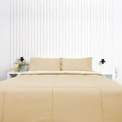 COBITEX HOME - Edredón 2 plz arenita con reversible de corderito cobitex