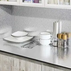 MEGIMPERU - Pack X2 Pegatina Autoadhesiva Aluminio para Cocina x 5M