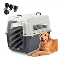 GENERICO - Jaula Transportadora Para Perros L90 FIBRA