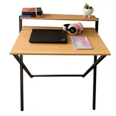 GENERICO - Escritorio plegable para laptops 80cm - color haya