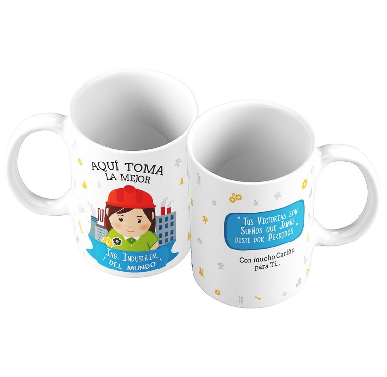 Taza Mug 11oz La Mejor Ingeniera Industrial del Mundo