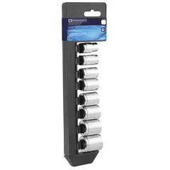 TOOLCRAFT - Juego De Dados Milimétrico 1/2 Con 8 Pzs. Toolcraft Tc0376