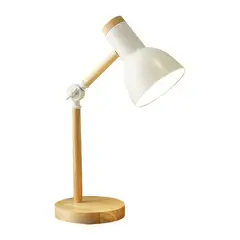 GENERICO - Lámpara Europea Led de Madera Blanco