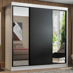 MADESA - Ropero Reno 3 Puertas Corredizas 2 Espejos