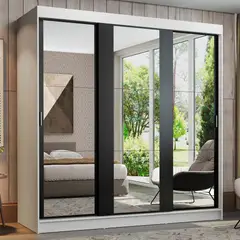 MADESA - Ropero Reno 3 Puertas Corredizas con Espejos