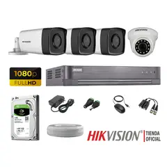 Hikvision - KIT 4 CÁMARAS SEGURIDAD IT3F FULL HD 1TB MAYOR ALCANCE P2P