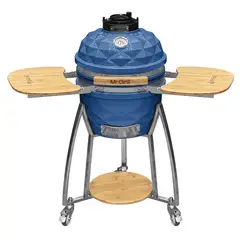 MR GRILL - Kamado 16″ Pulgadas Diamante Azul Oscuro