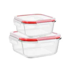 PYREX - Set Tapers Easy Cuadrado 500ML+800ML - 300184