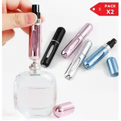 GENERICO - Pack x2 dispensador atomizador cápsula de perfume para viaje 5ml