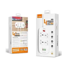 LDNIO - Extensión Toma Corriente 4 Power Socket 4 USB SC4407
