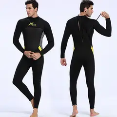 FEIKE - Wetsuit XS Neopreno 3mm Negro Amarillo Cierre Espalda