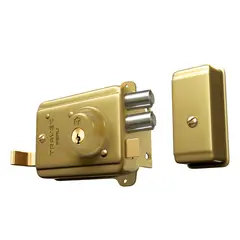 TRAVEX - Cerradura Blindada 2 Golpes Barra 114 - Dorada