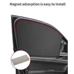 GENERICO - 1 Cortina Delantera Magnética Para Auto Con Protección Uv
