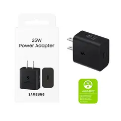 SAMSUNG - ADAPTADOR DE 25W PARA GALAXY GAN TECH A35 A55 S23 S24 -NEGRO