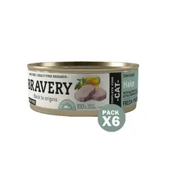 BRAVERY - Merluza Gatos Esterilizados Lata 70gr x6und